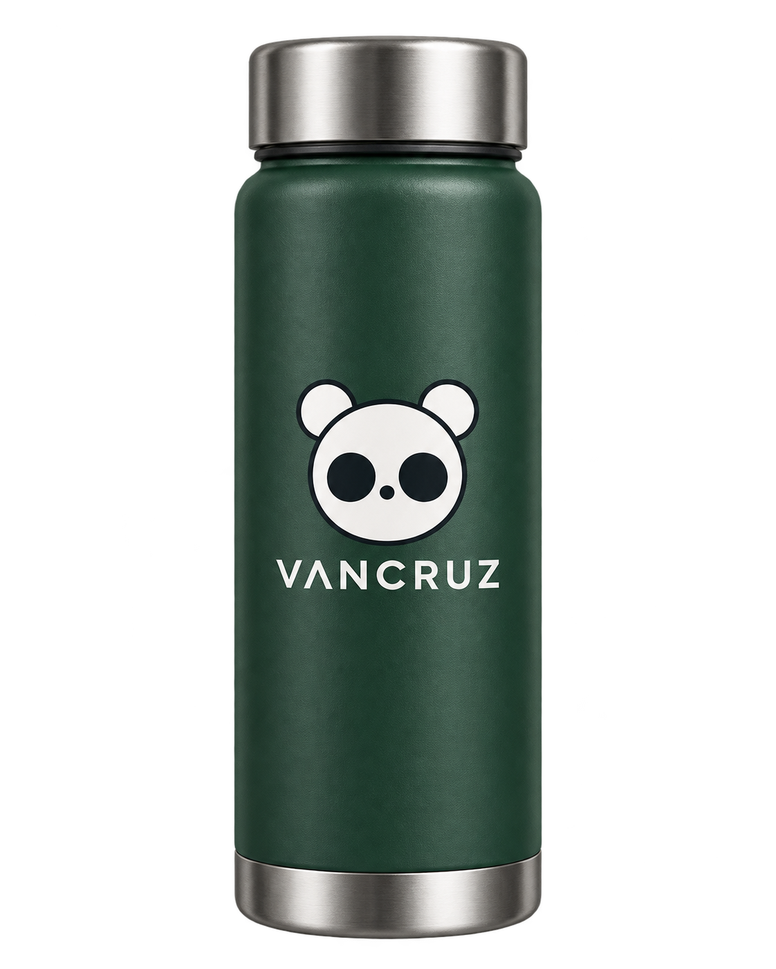 Mockup conceptual: Botella verde bosque