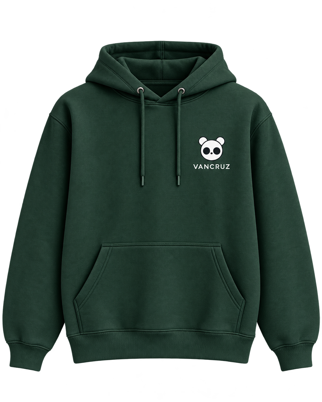 Mockup conceptual: Hoodie verde bosque